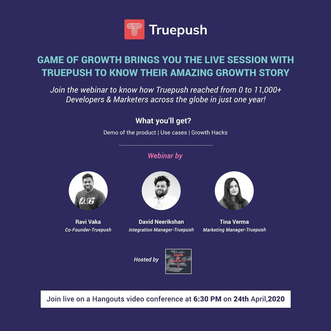 Webinar Ep 1- Truepush demo, use cases, and crucial growth hacks for businesses
